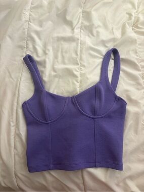 Zara Purple Cropped Tank Top